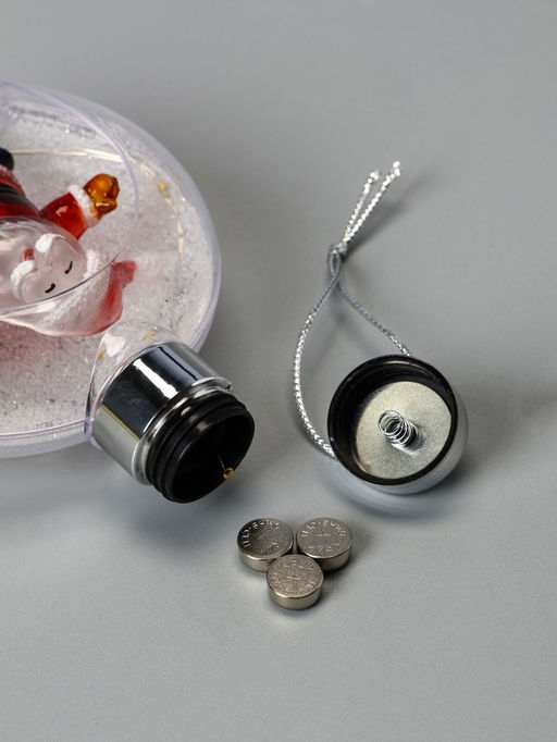 Ёлочный шар Дед Мороз, 5 LED, от батареек, свечение тёплое белое - Luazon lighting фото 13