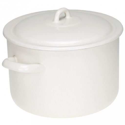 Жемчужная Кастрюля эмалированная 4,3л, форма цилиндрическая, металлическая крышка (Россия) - Домашняя мода фото 3