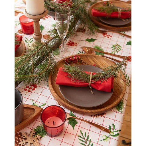 Скатерть новогодняя Доляна New Year 146х220см, 100%хл, рогожка 164 г/м2  фото 6