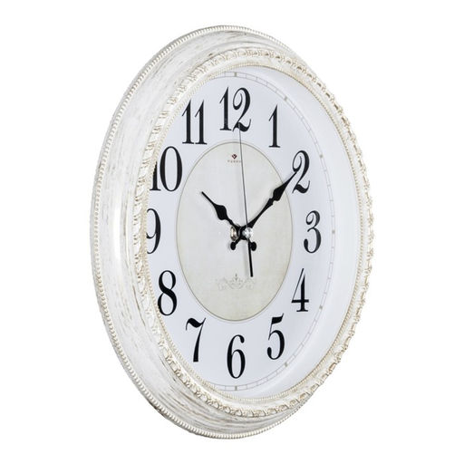 Часы настенные классические, бесшумные, плавный ход, d=28.5 см, белые, от батарейки 1×АА