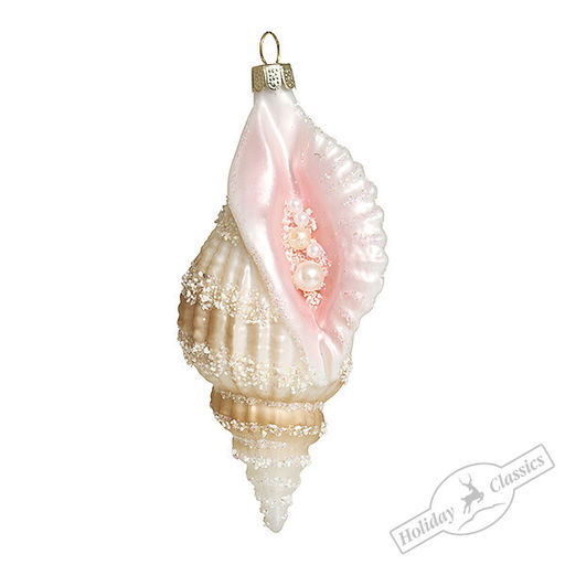 Ракушка Турителла перламутровая (стекло) 5х5х12 см