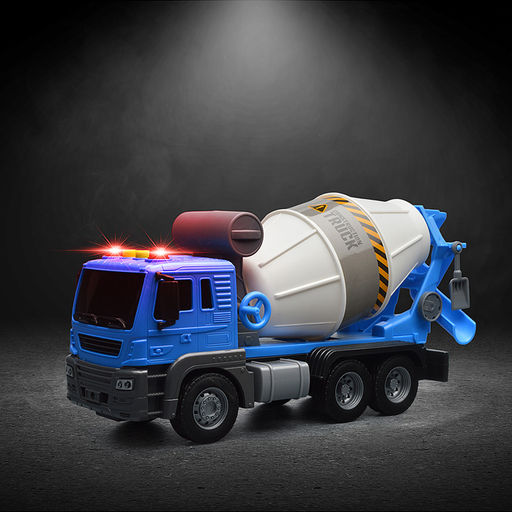 Машина "Бетономешалка" 1:16 (свет, звук) в коробке (цвет синий)