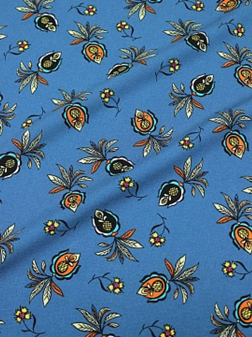 Штапель Ямина цв.насыщенный петроль, СОРТ2, ш.1.45м, вискоза-100%, 100гр/м.кв