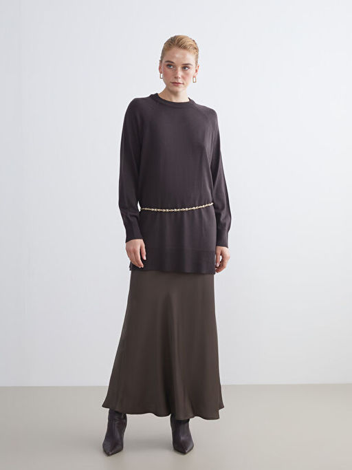 Bisiklet Yaka Kad?n Triko Kazak