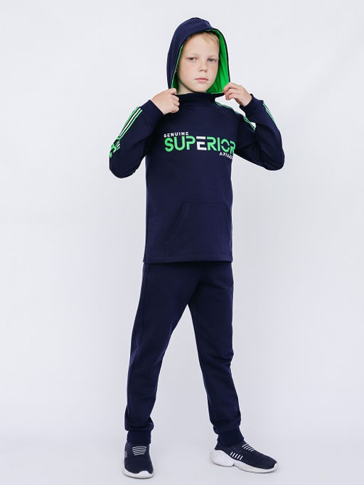 CRB wear/!CWJB 90111-41 Комплект для мальчика (толстовка, брюки),темно-синий/Ex.Cherubino  фото 9