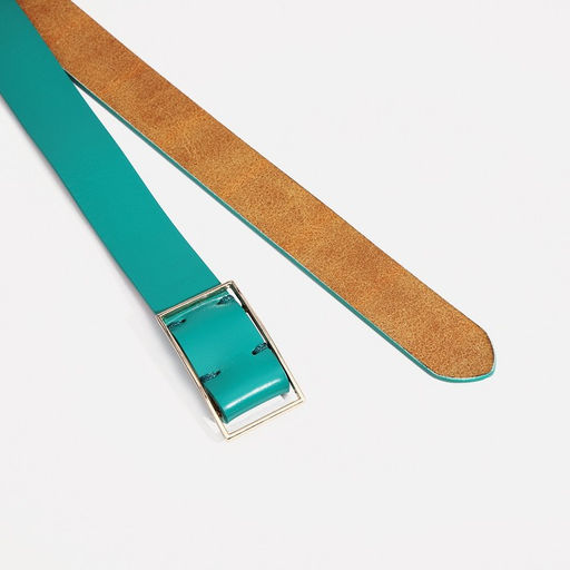 Ремень женский, ширина 2.8 см, пряжка металл, цвет зелёный - Simaland фото 2