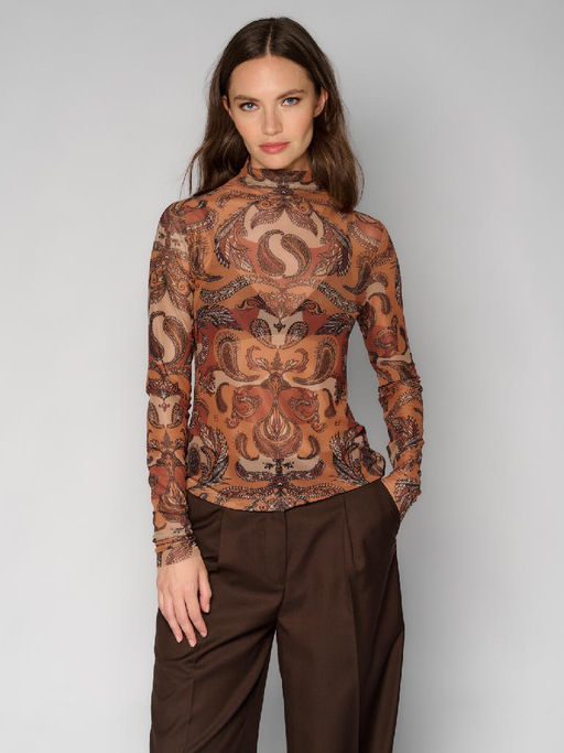 Лонгслив женский 12411-43009 multicolor-brown - Eleganzza фото 14