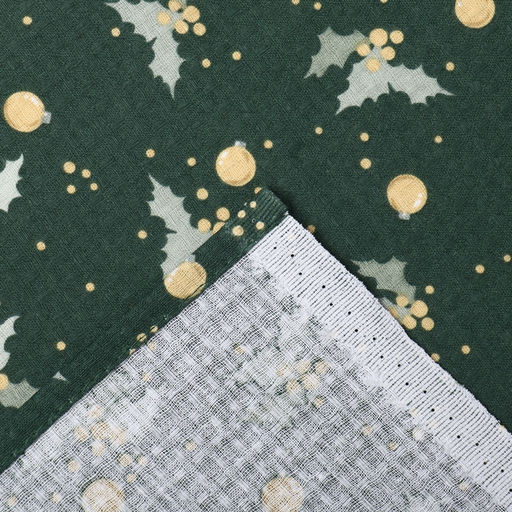 Простыня для бани «Новогодние шары» 150×180 см, хлопок, ваф. полотно