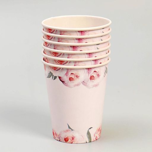 Набор бумажной посуды Нежные пионы - Страна карнавалия фото 4