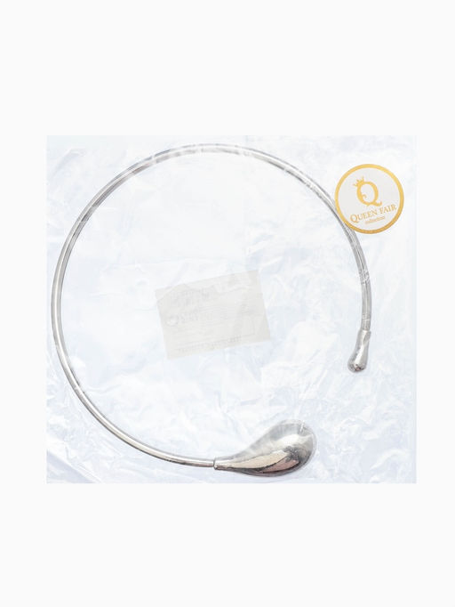 Колье-Чокер "Капли БО", цвет серебро