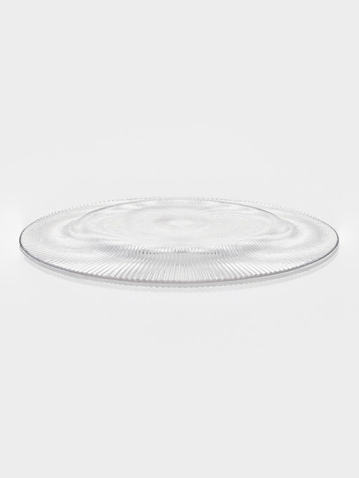 Тарелка Magistro «Грани», d=32.5, h=1.5 см, стекло, прозрачная