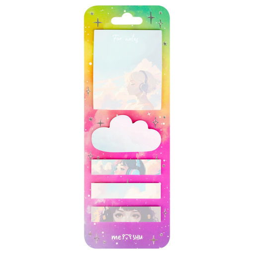 Закладки самоклеящ. фигурные MESHU "Kawaii dreams" (MS_54262) 55*65м, 55*30мм, 55*12мм, 5шт.*20л.