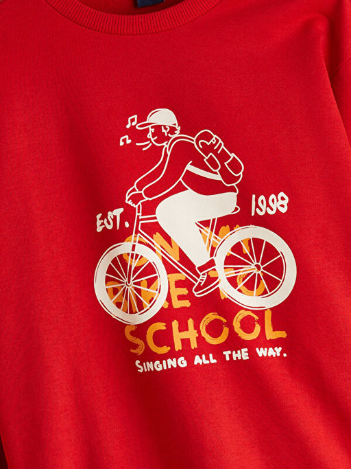 Bisiklet Yaka Erkek ?ocuk Sweatshirt