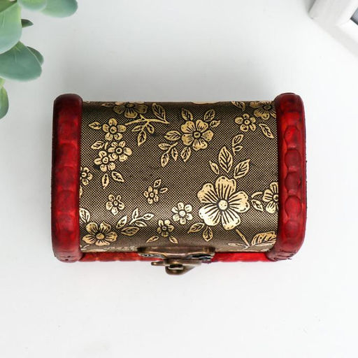 Шкатулка для украшений «Сундучок. Незабудки», дерево, 6×5.8×8.4 см