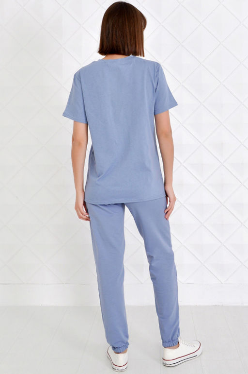 Арт. 2349 Костюм женский лила 44-52 (5 шт) Цвет:верх- лила, низ- лила - Калинка фото 4