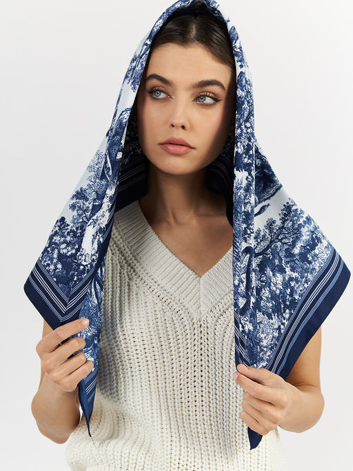 Большой, мягкий, тонкий и очень нежный платок с рисунком. - Tantino фото 6