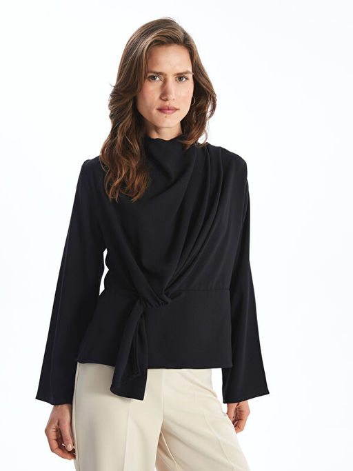 D?k?ml? Yaka Kad?n Bluz