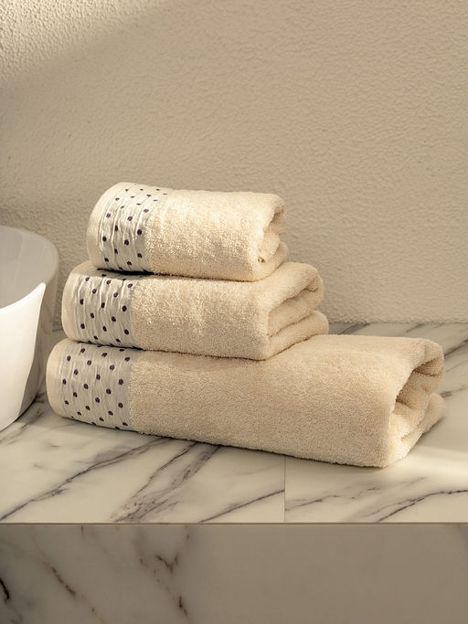 Полотенце для тела 70x140 молочный махровая ткань - Lucky фото 7