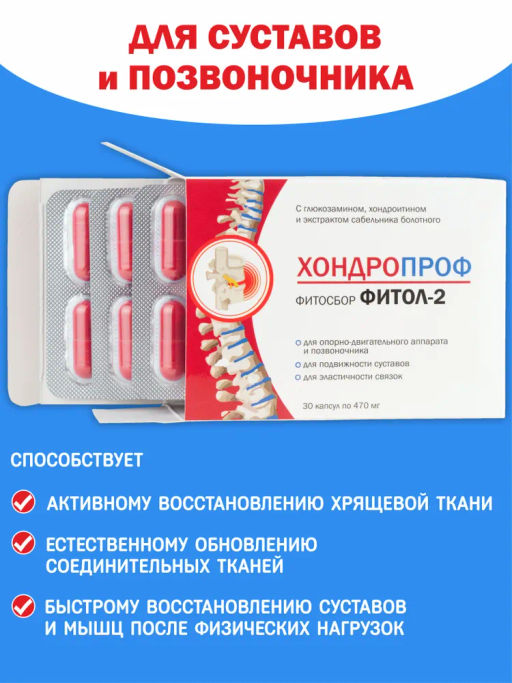 Бад Фитосбор Фитол-2 ХОНДРОПРОФ Алфит Плюс 1811  фото 5