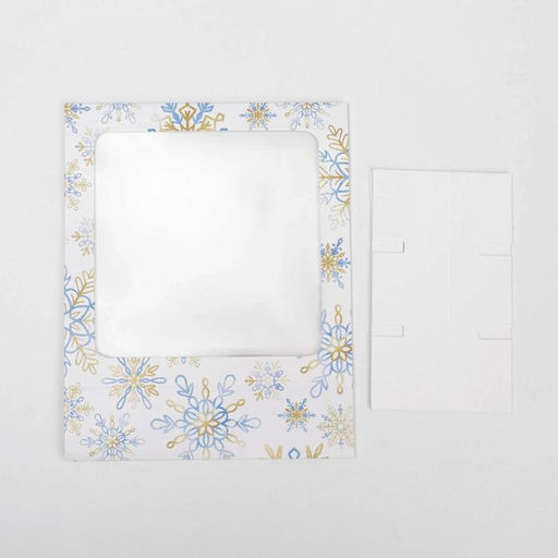 Цена за 5 шт. Коробка под 9 конфет с ячейками «Новогодняя» 14.5×14.5×3.5 см