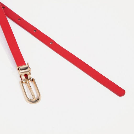 Ремень женский, ширина 1 см, пряжка металл, цвет красный - Simaland фото 2