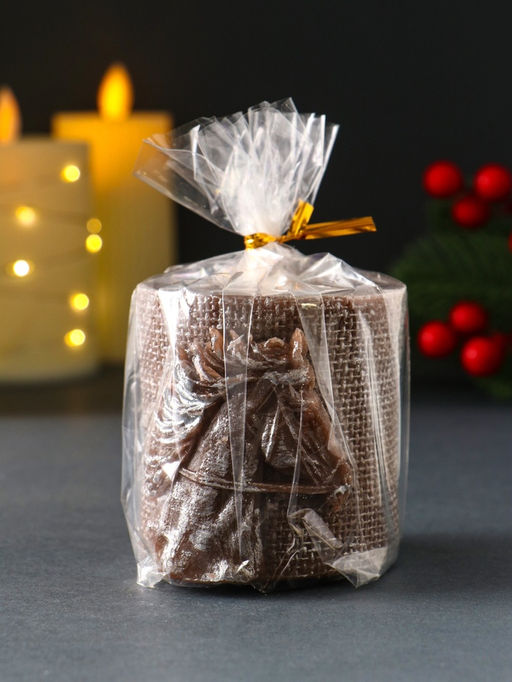 Декоративная свеча новогодняя «Лошадь Бохо», 70×75 мм, лак, коричневый