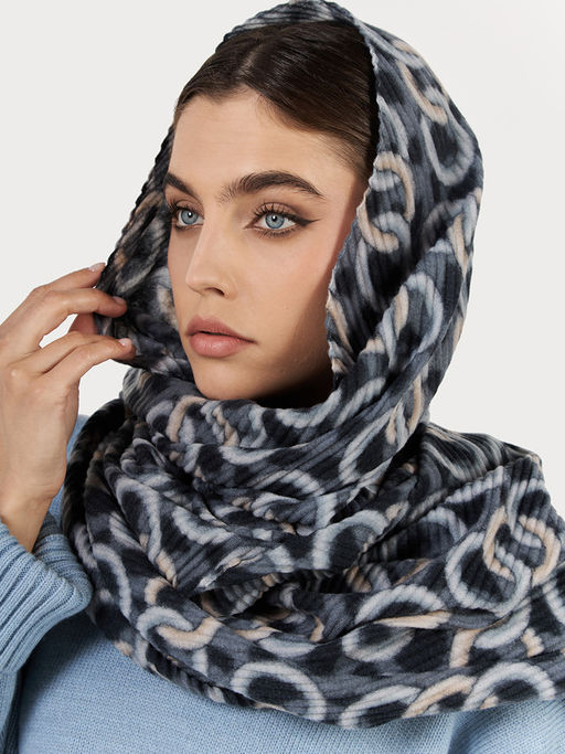 Большой, мягкий, тонкий и очень нежный двусторонний палантин с рисунком - Tantino фото 5