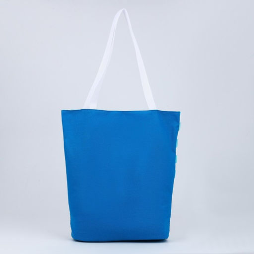 Сумка-шопер пляжная Nazamok, в полосочку, 39×32 см, голубая