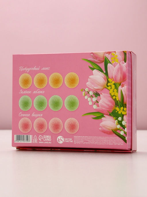 Бомбочки для ванны 8 Марта, 12?40 г, Чистое счастье  фото 6