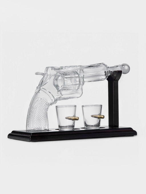 Мини-Бар Револьвер, 250 мл, 2 стопки, на подставке, стекло, дерево