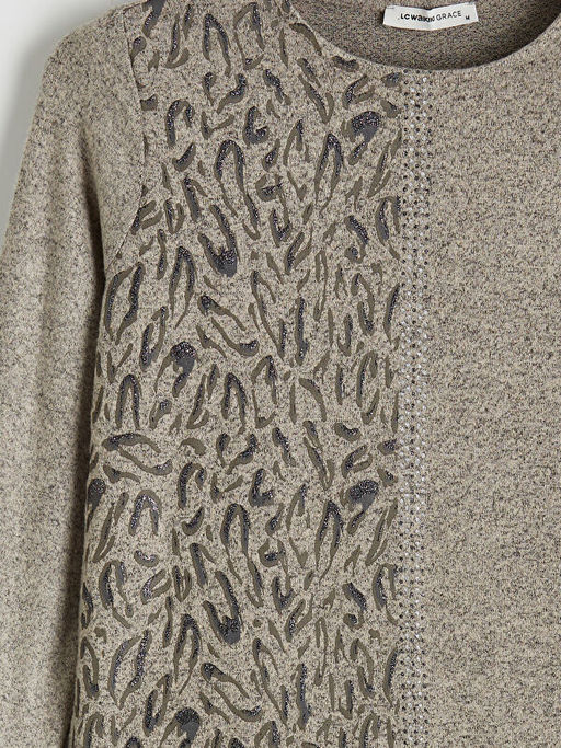 Bisiklet Yaka Desenli Bluz