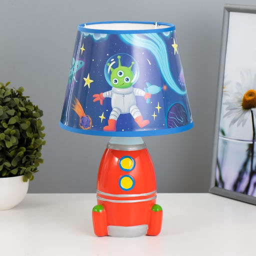 Настольная лампа с абажуром RISALUX Космический корабль, Е14, 15 Вт, 20?20?31 см, МИКС  фото 2