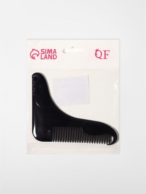 Цена за 5 шт. Расчёска - гребень для усов и бороды, 12×10 см, чёрная