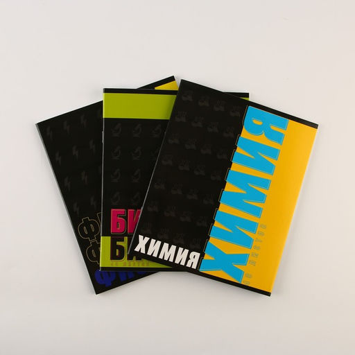 Тетради предметные, 48 л., А5, набор из 3 шт., «Шрифты»