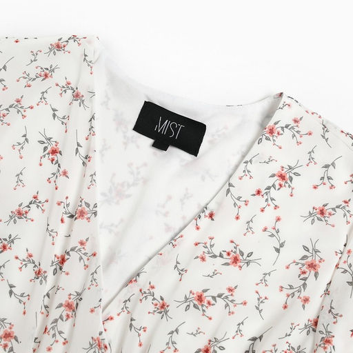 Платье женское миди с поясом MIST, белое, размер 42
