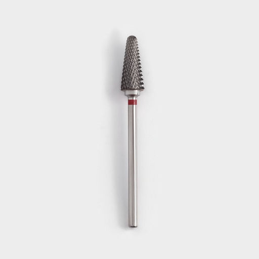 Фреза твердосплавная для маникюра «Конус», мелкая нарезка, 6×15 мм, в пластиковом футляре