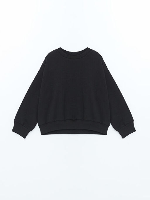 Bisiklet Yaka K?z ?ocuk Sweatshirt ve E?ofman Alt?