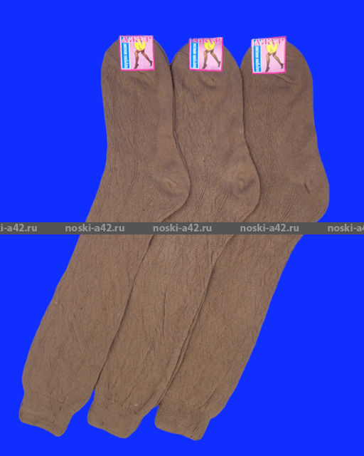 Цена за 5 шт. 5 ПАР - Ажур гольфы для бабушек с рисунком 21  фото 3