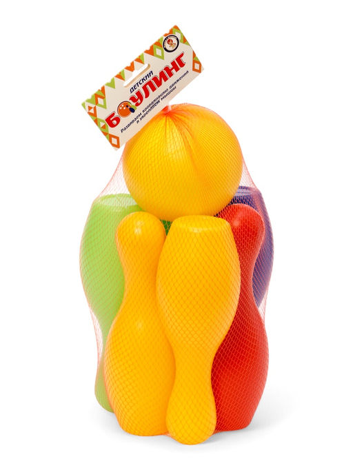 Боулинг детский, набор: 6 кеглей 21×7 см, 1 мяч d=6.5 см