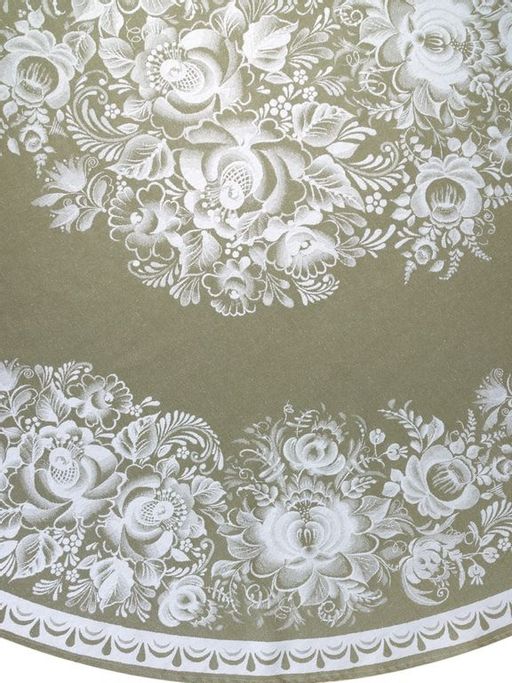 07с24- ЯК Скатерть D-178 "Цветы" цв. оливковый
