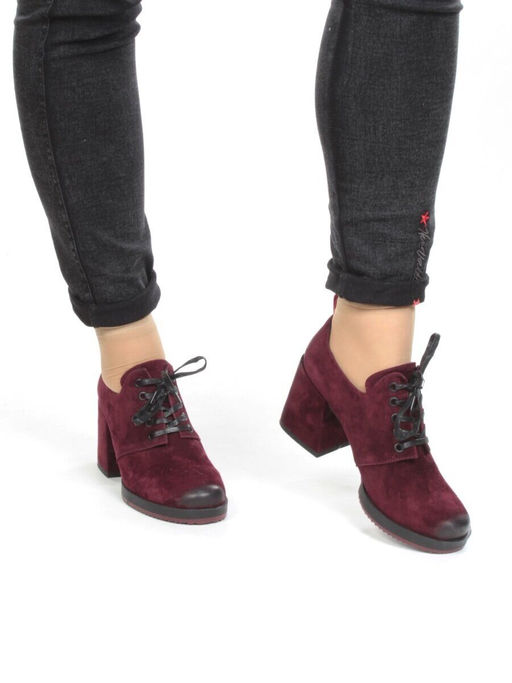 01-FDX122-2P WINE Ботильоны женские (натуральная замша) - No name фото 4