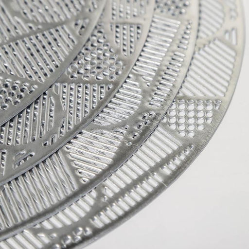 Набор салфеток сервировочных на стол Доляна Бурлеск, 4 шт, d=38 см, цвет серебряный  фото 15