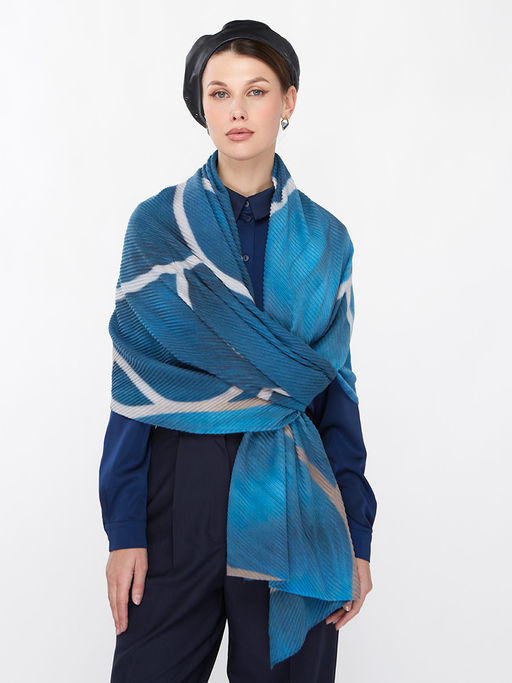 Большой, мягкий, тонкий и очень нежный двусторонний палантин с рисунком - Tantino фото 12