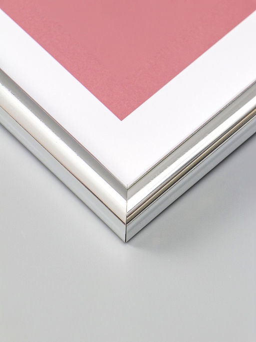 Фоторамка для фото 15×21 см Oframe, пластик, серебро, (пластиковый экран)