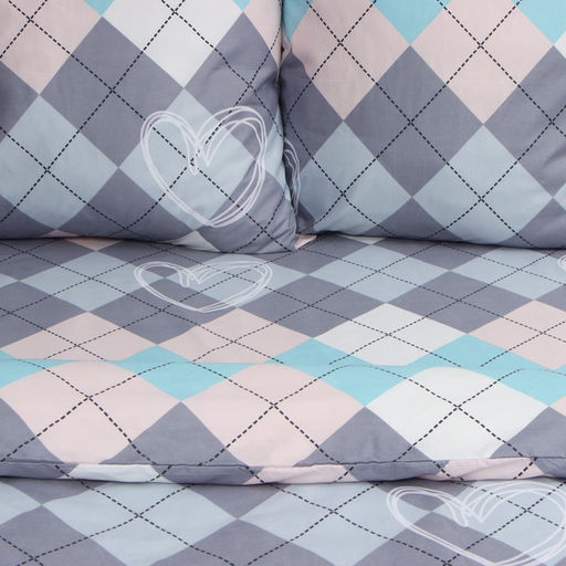 Постельное бельё Экономь и Я 1,5 сп Geometry 147х215см, 150х215см, 70х70см-2 шт, полисатин, 80г/м фото 2