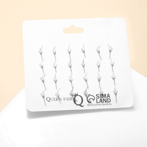 Набор серьги 12 пар Принцесса ромашки, цветные в золоте - Queen fair фото 2