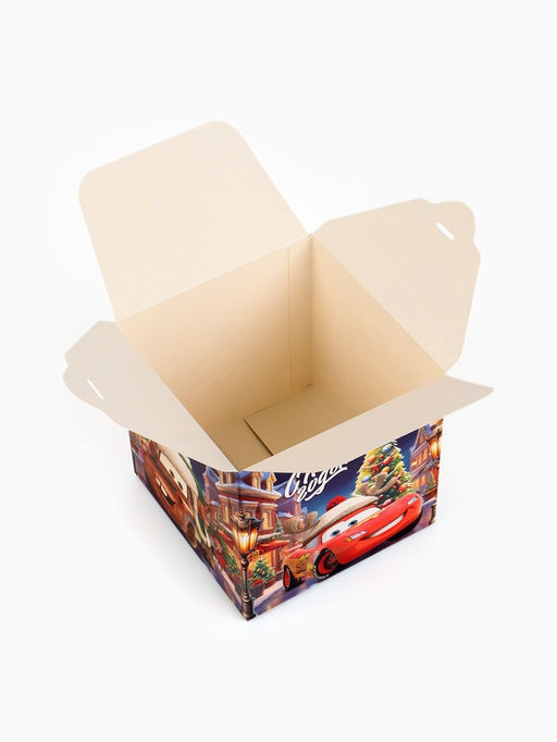 Цена за 4 шт. Коробка складная С Новым годом! 12 ? 12 ? 12 см