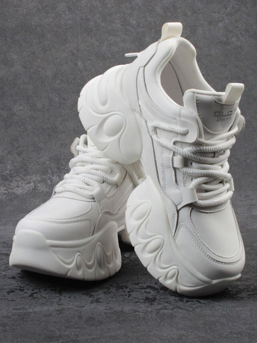 03-9D-1 WHITE Кроссовки женские (натуральная кожа, искусственная кожа)