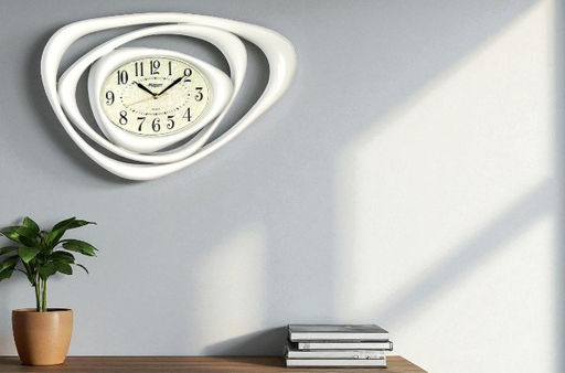 Настенные часы Mirron ассиметричные белые S99ANBP