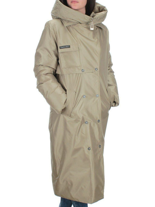 EAC327 OLIVE Пальто зимнее женское (200 гр. холлофайбера)